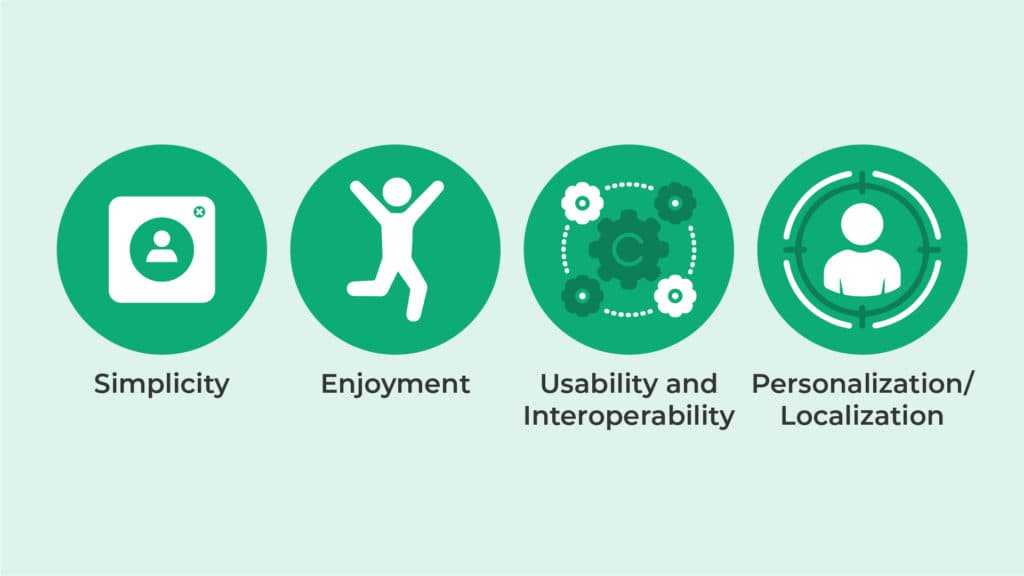 The pillars of a positive ERP experience.